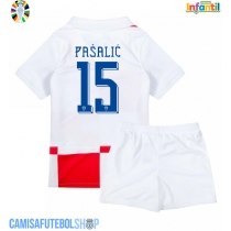 Camisa de time de futebol Croácia Mario Pasalic #15 Replicas 1º Equipamento Infantil Europeu 2024 Manga Curta (+ Calças curtas)